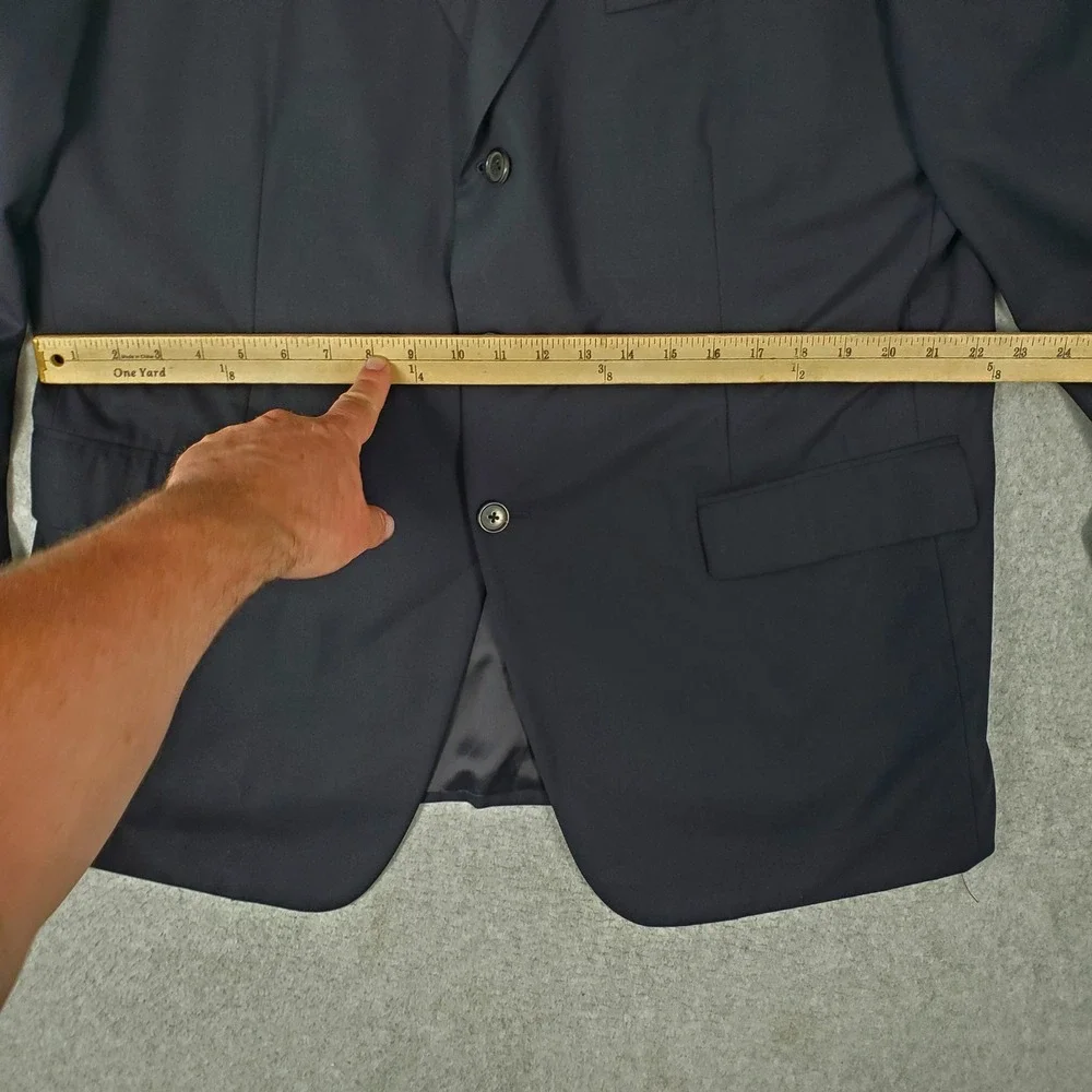 Prada Mens Jacket Size 46R (IT 56) Black Wool 3 Button Blazer Coat Made in Italy